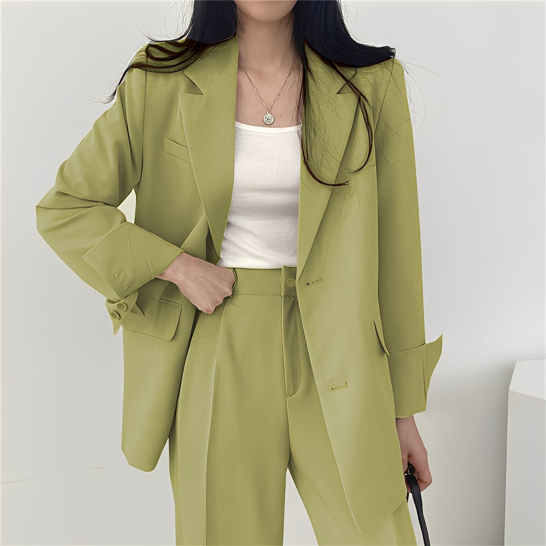 Alethea - Schickes Set aus weiter Jacke und Hose für Damen