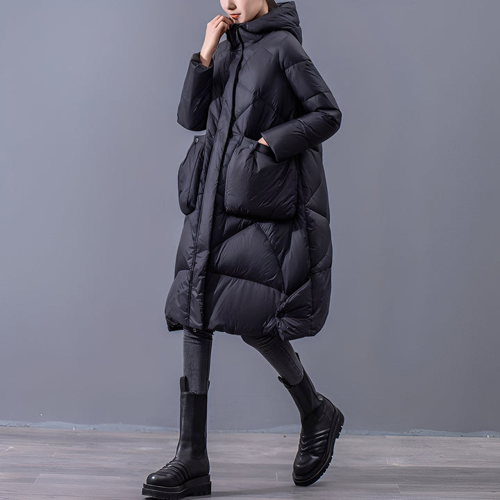 Ronnette - Komfortabler Kapuzenmantel mit großen Taschen für Damen