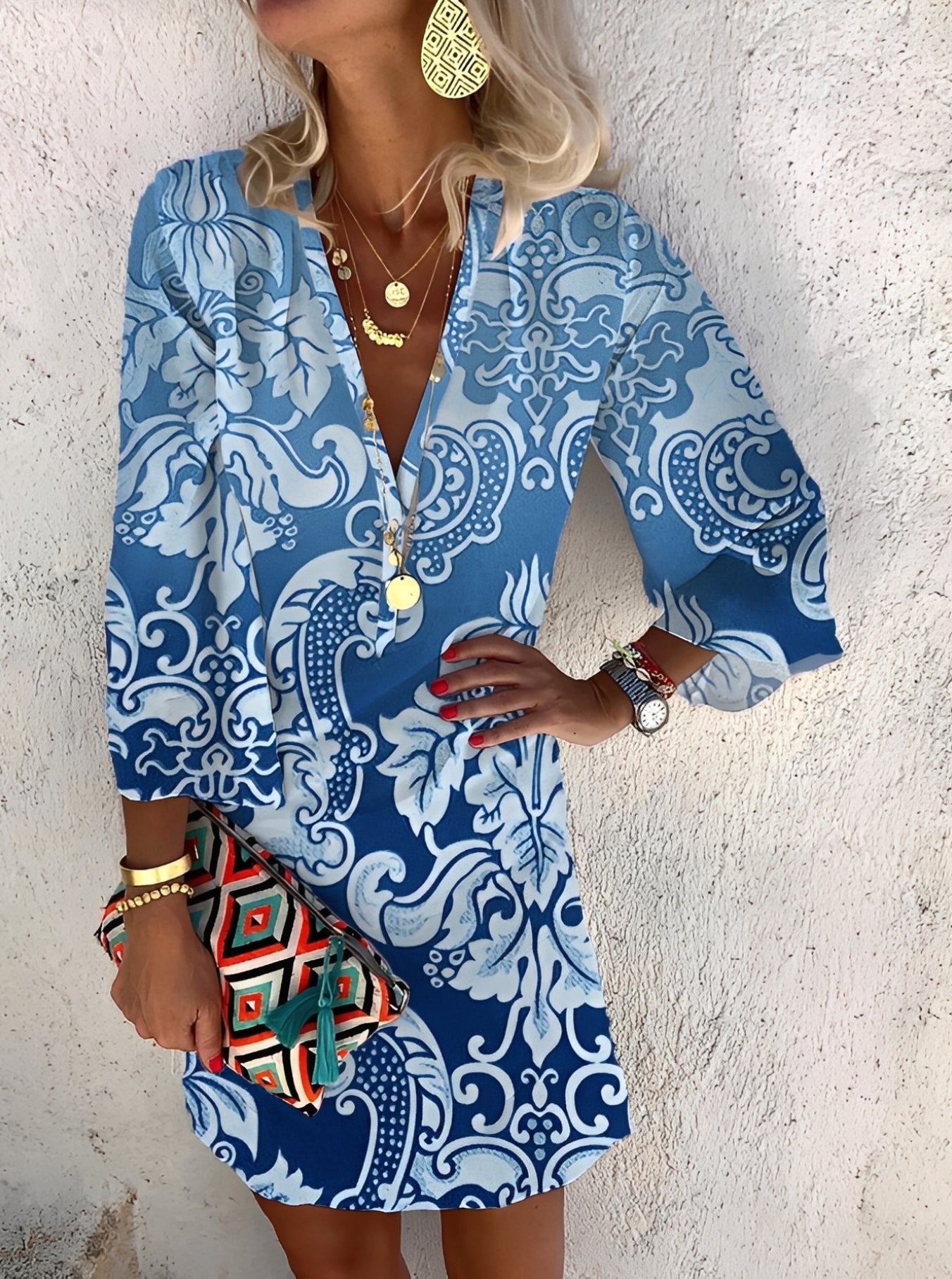 Shania - Stilvolles Boho-Minikleid für Damen