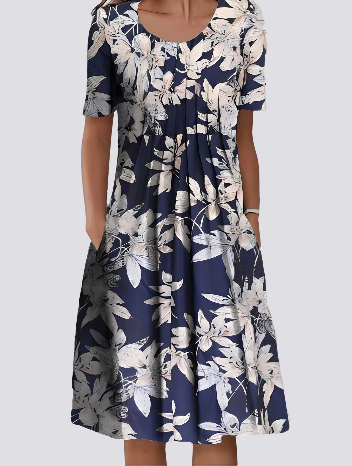 Aminah - Lockeres Kleid mit Blumenmuster für Damen