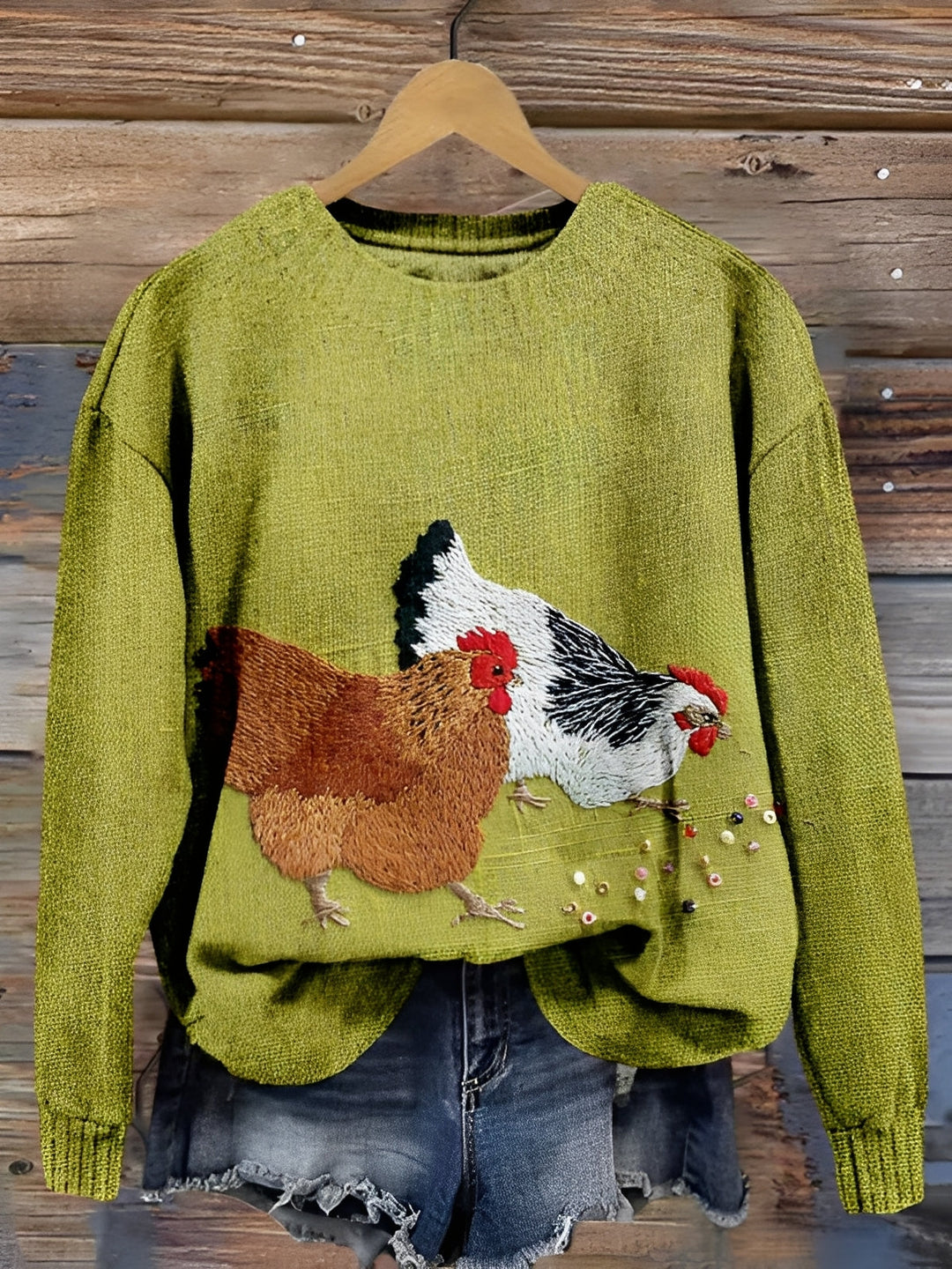 Tawnee - Warmer Wollpulli mit Print für Damen