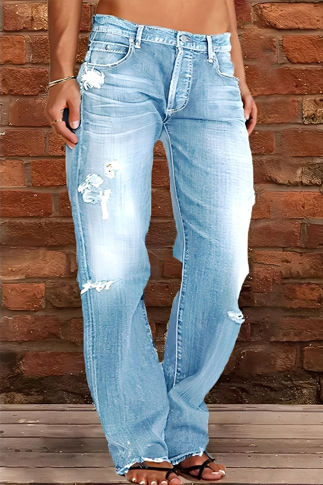 Demetria - Traditionelle Damenjeans mit niedrigem Bund