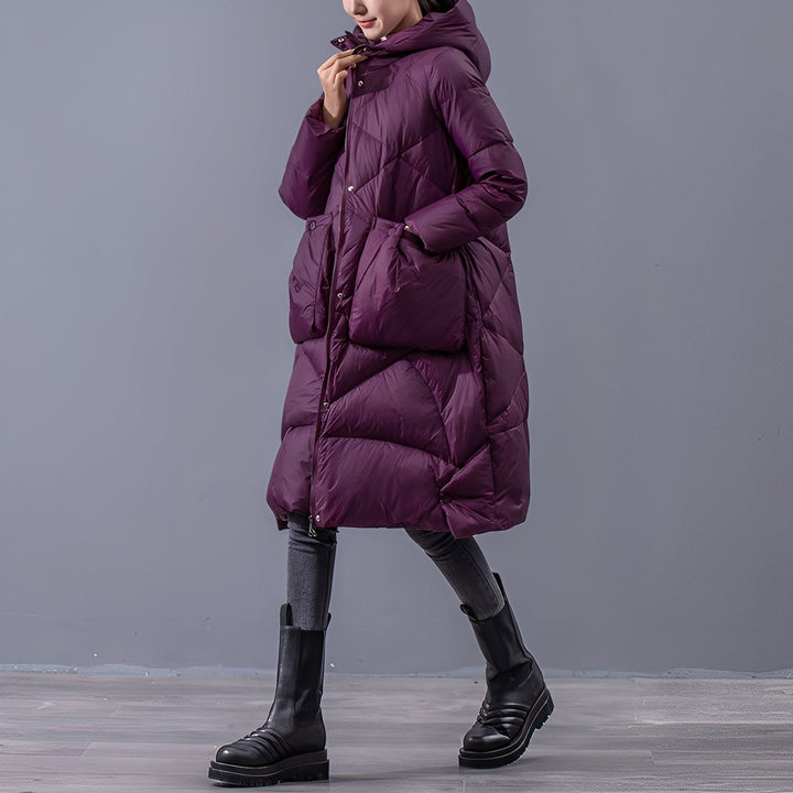 Ronnette - Komfortabler Kapuzenmantel mit großen Taschen für Damen