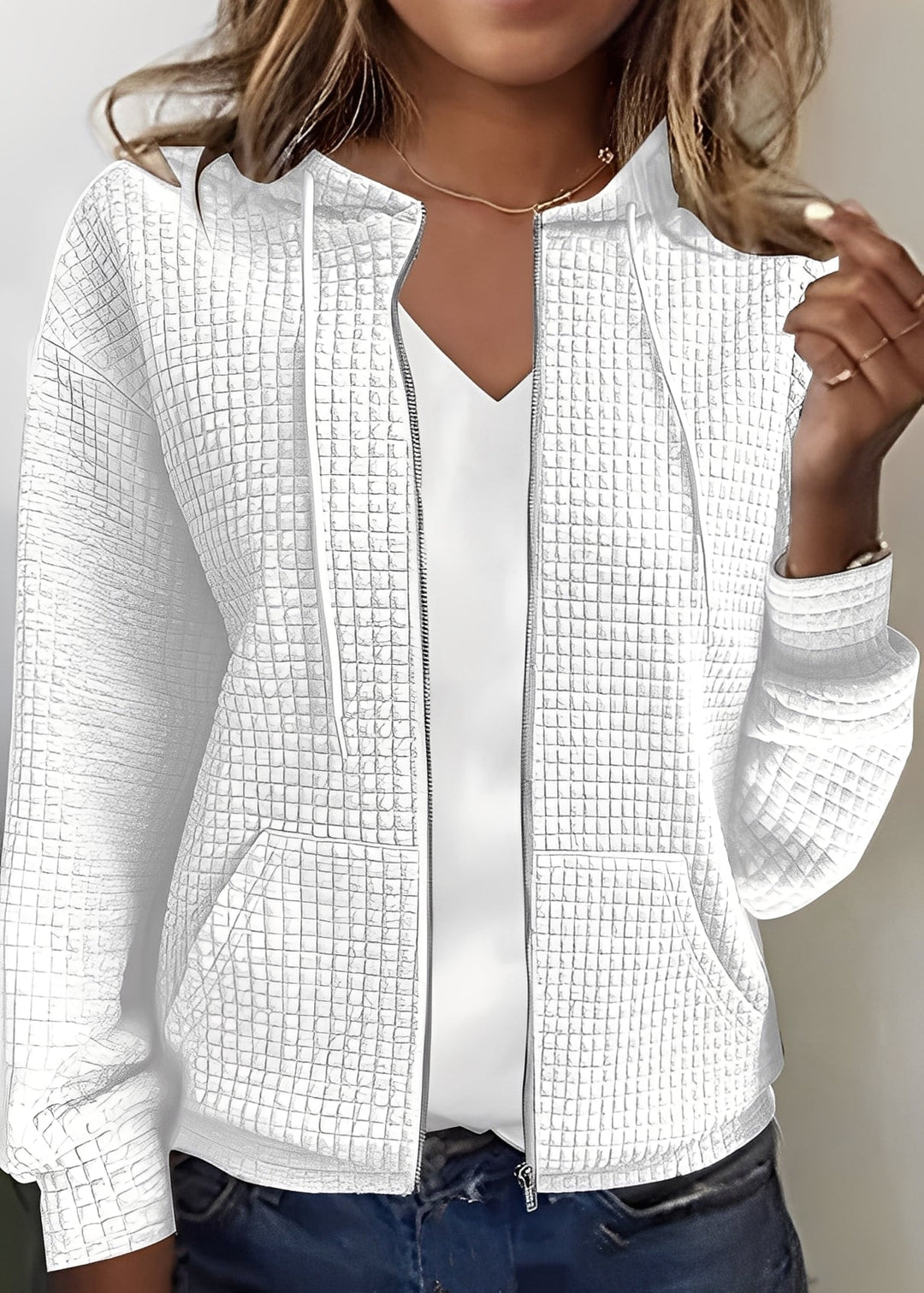 Katherine - Modischer Cardigan mit Kapuze und Taschen für Damen