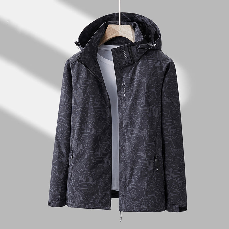 Emmaline - Stylische bedruckte Outdoorjacke mit Kapuze für Damen