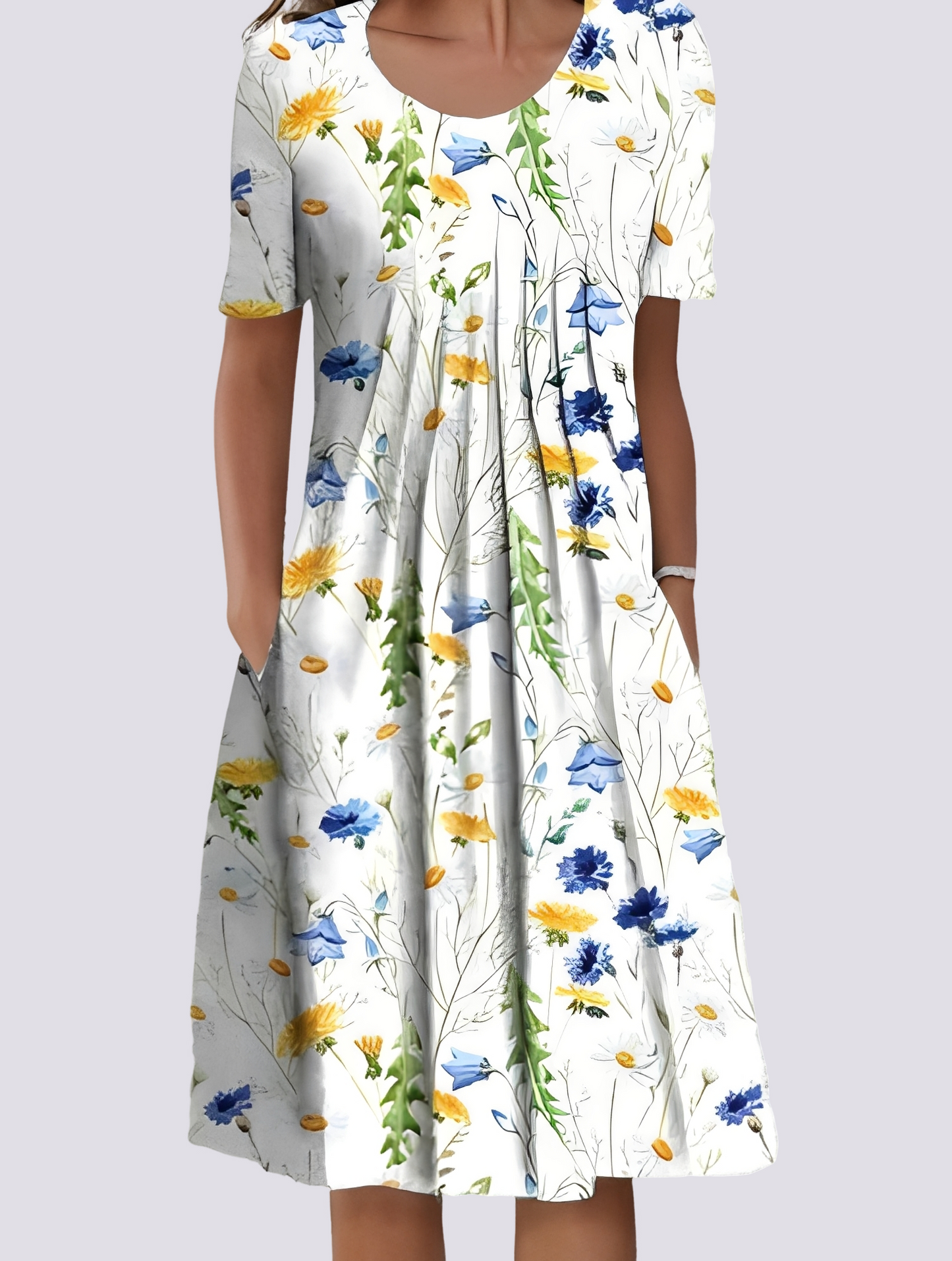 Aminah - Lockeres Kleid mit Blumenmuster für Damen
