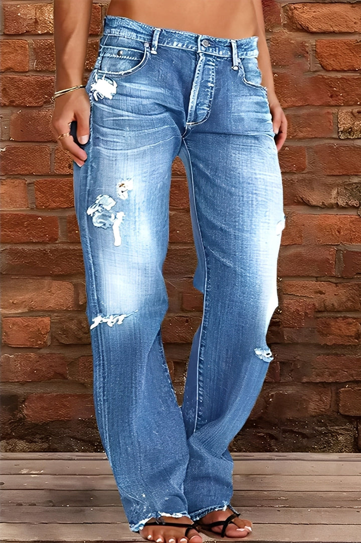 Demetria - Traditionelle Damenjeans mit niedrigem Bund