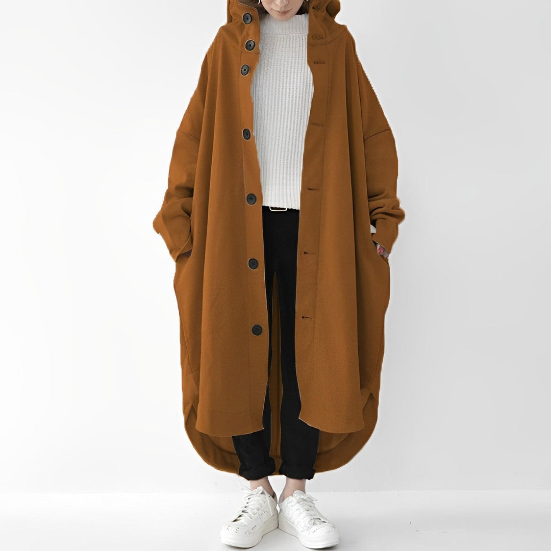 Jennica - Langer, lockerer Damen-Trenchcoat
