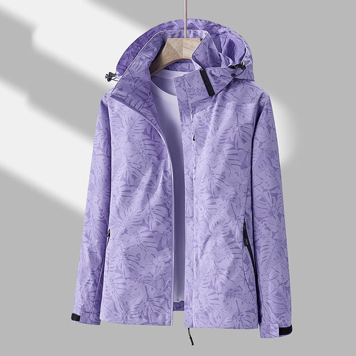 Emmaline - Stylische bedruckte Outdoorjacke mit Kapuze für Damen