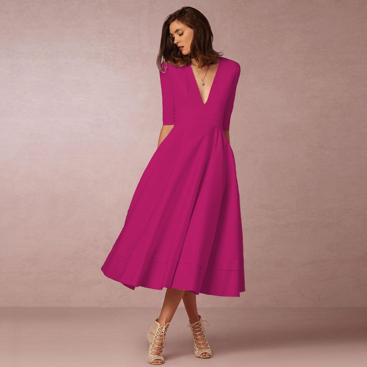 Sharise - Lässiges Damenkleid mit V-Ausschnitt