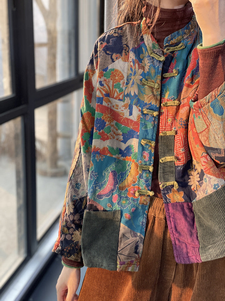 Charisse - Traditioneller Damenmantel im ethnischen Stil mit Taschen