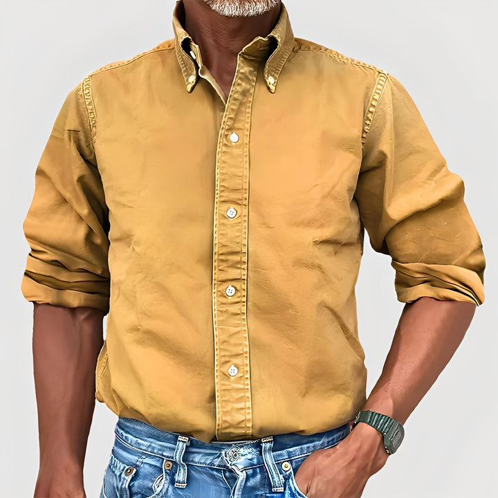 Micheal - Bequemes Herren-Freizeithemd mit langen Ärmeln