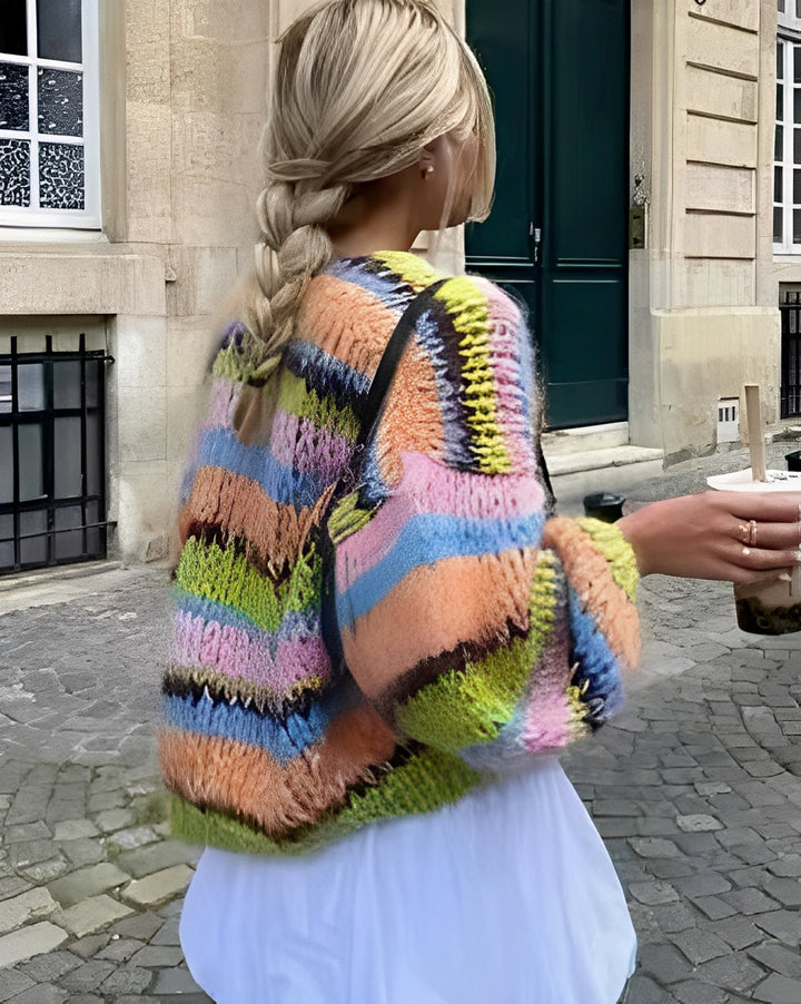 Marlee - Bunter Damenpullover mit Streifen