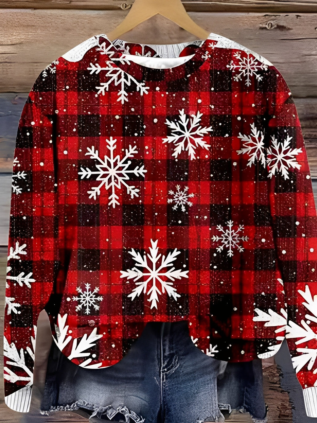 Tawnee - Warmer Wollpulli mit Print für Damen