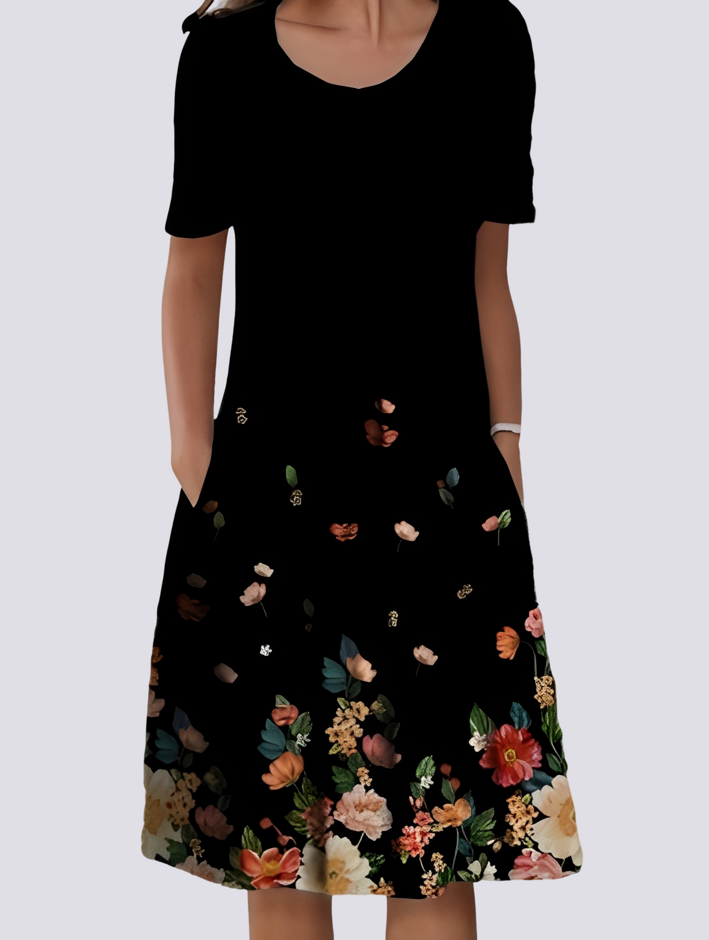 Aminah - Lockeres Kleid mit Blumenmuster für Damen