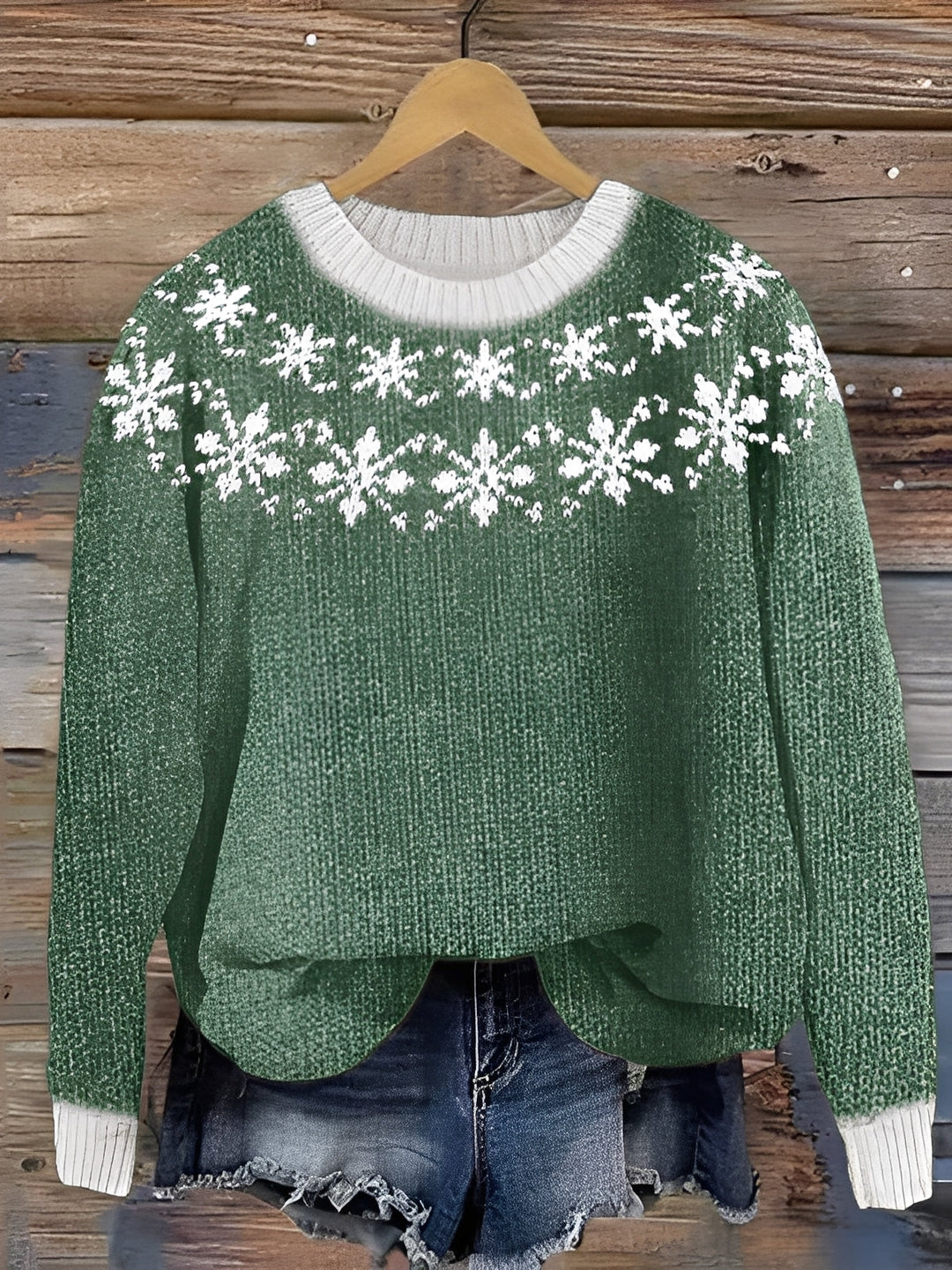 Tawnee - Warmer Wollpulli mit Print für Damen