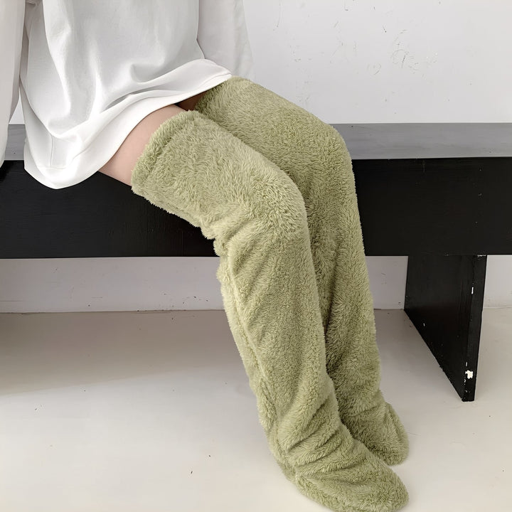 Camellia - Warme, überkniehohe Wintersocken für Damen