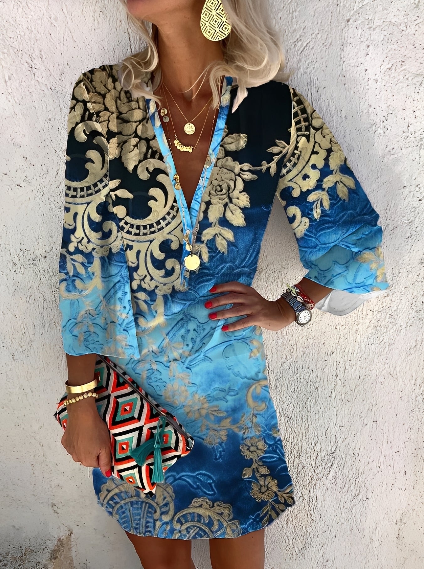 Shania - Stilvolles Boho-Minikleid für Damen