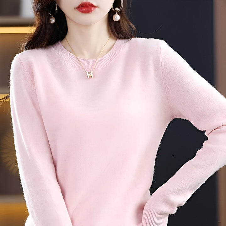 Julia - Trendiger, eng anliegender Damen-Wollpullover