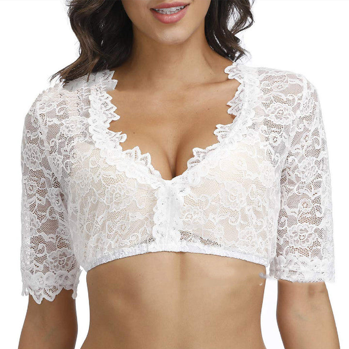 Geraldine - Elegante Oktoberfest-Dirndlbluse aus Spitze für Damen