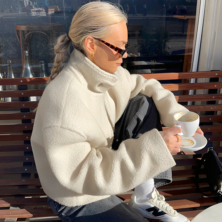 Shania - Modischer, weiter Oversize-Fleece-Mantel für Damen