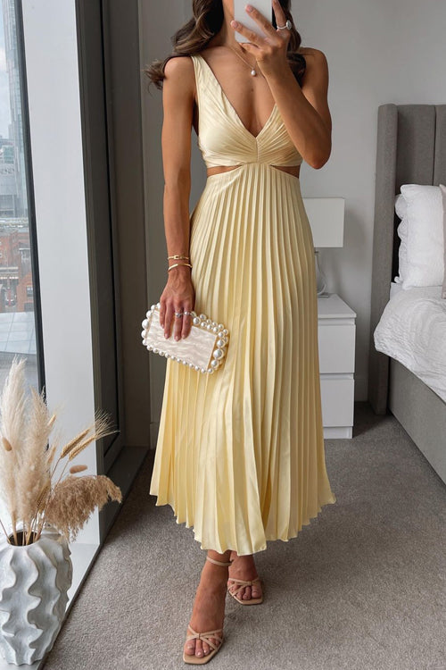 Arya - Elegantes Midikleid mit Falten für Damen
