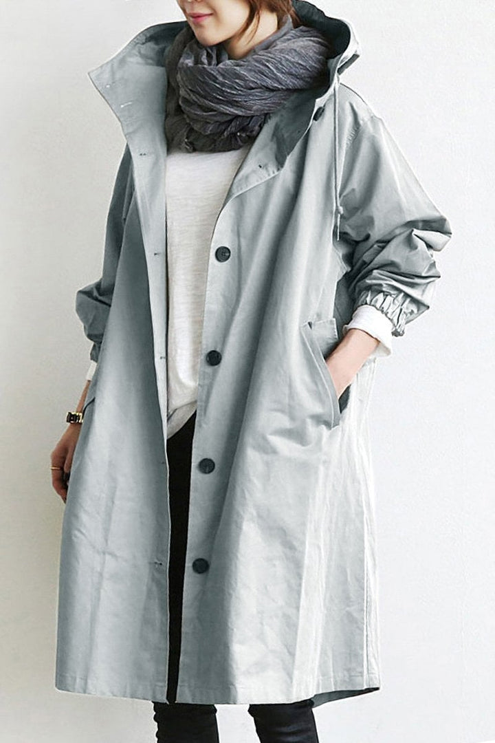 Rowana - Regenfester Damen-Trenchcoat mit Kapuze