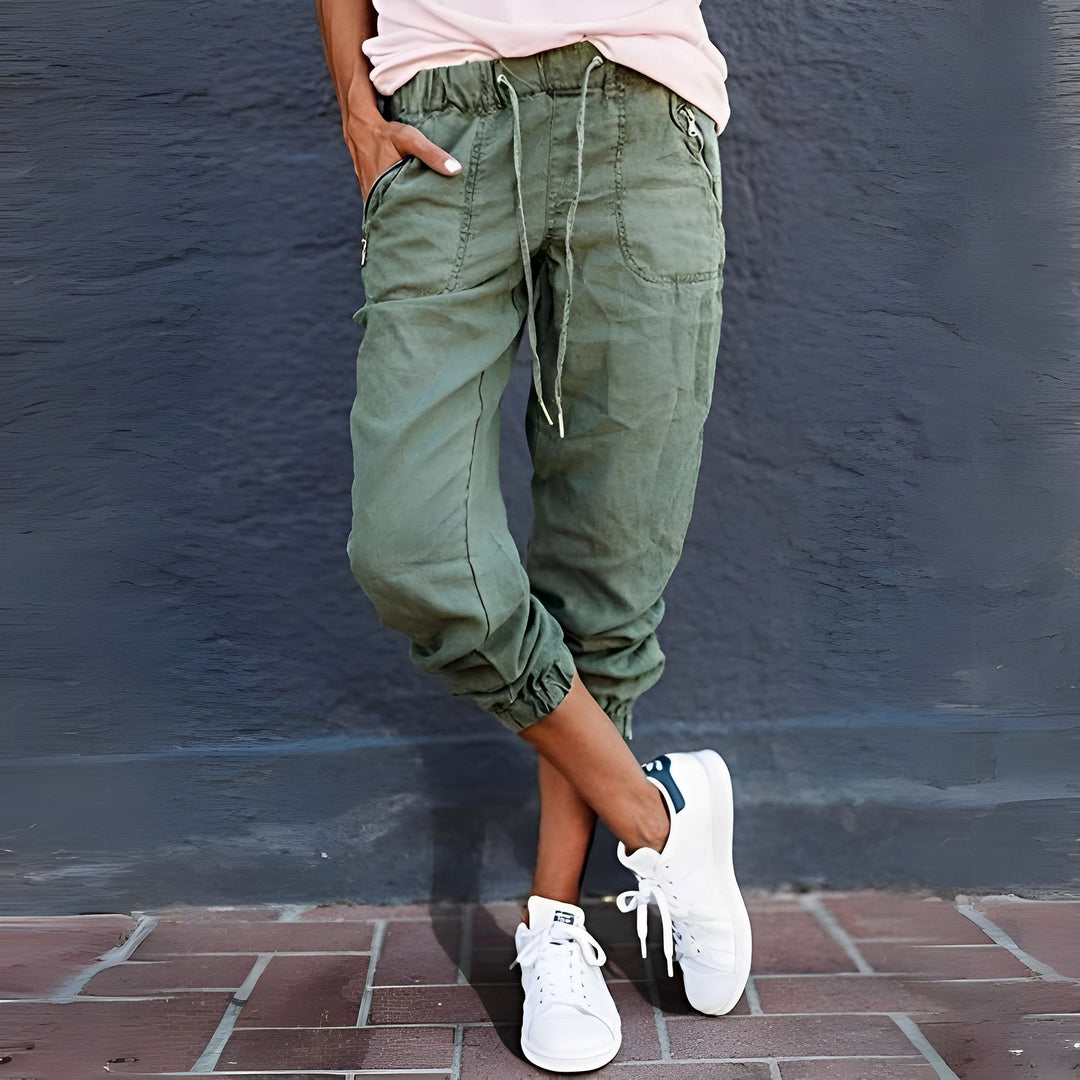 Evalyn - Trendige dehnbare Cargohose für Damen