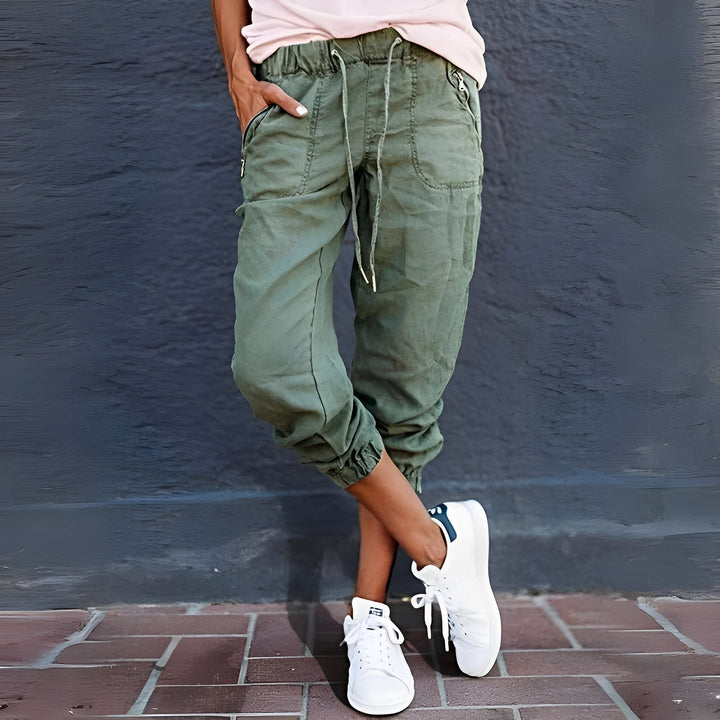 Evalyn - Trendige dehnbare Cargohose für Damen