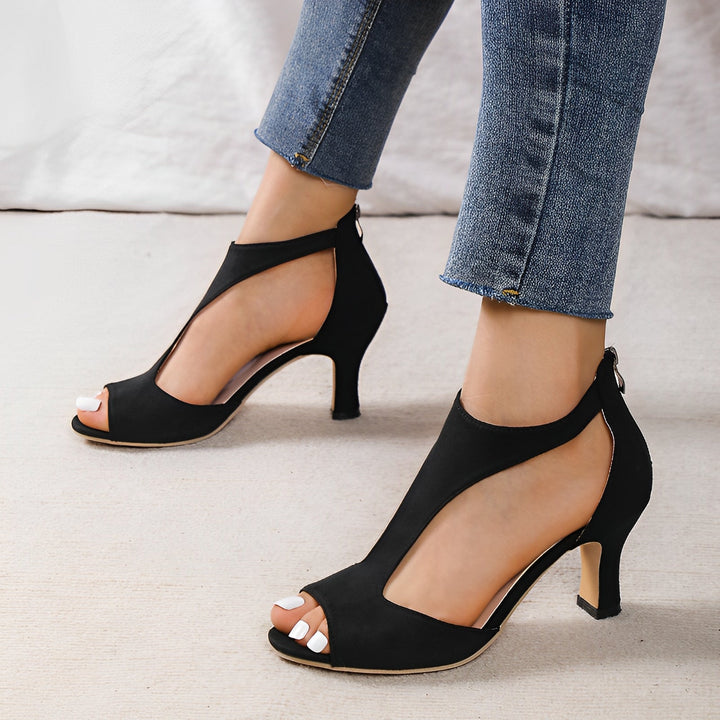 Mylah - Damensandalen mit hohem Absatz und Reißverschluss