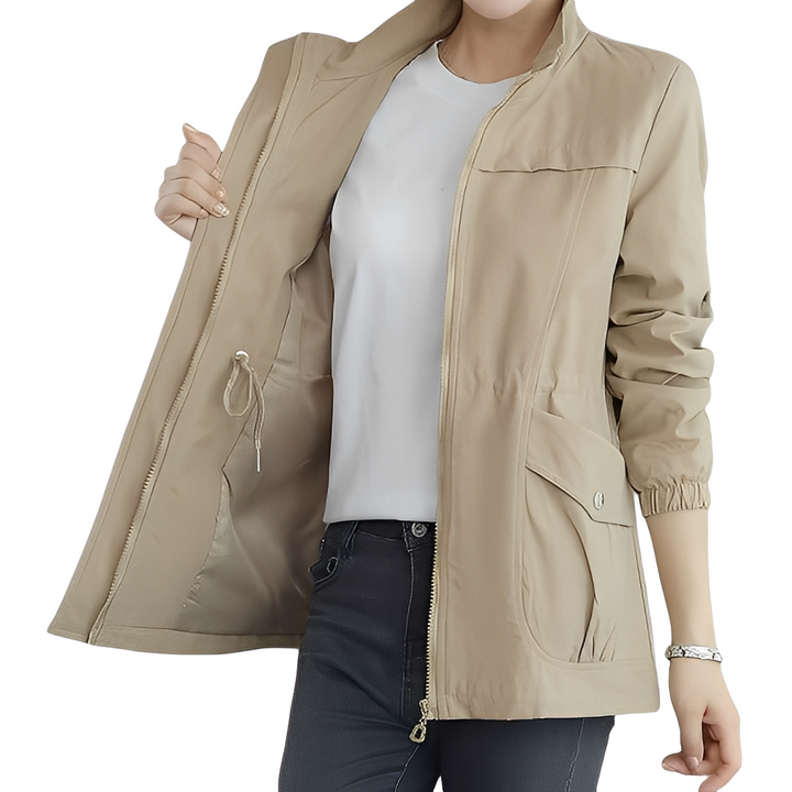 Gwenda - Stilvolle Damenjacke mit einstellbarer Taille