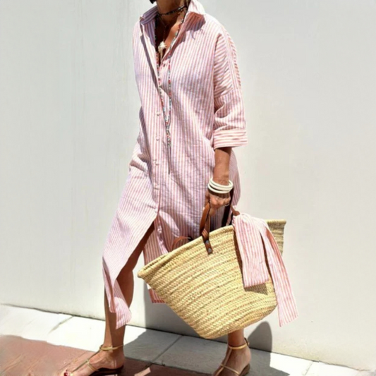 Jonah - Klassisches gestreiftes Hemdkleid für Damen