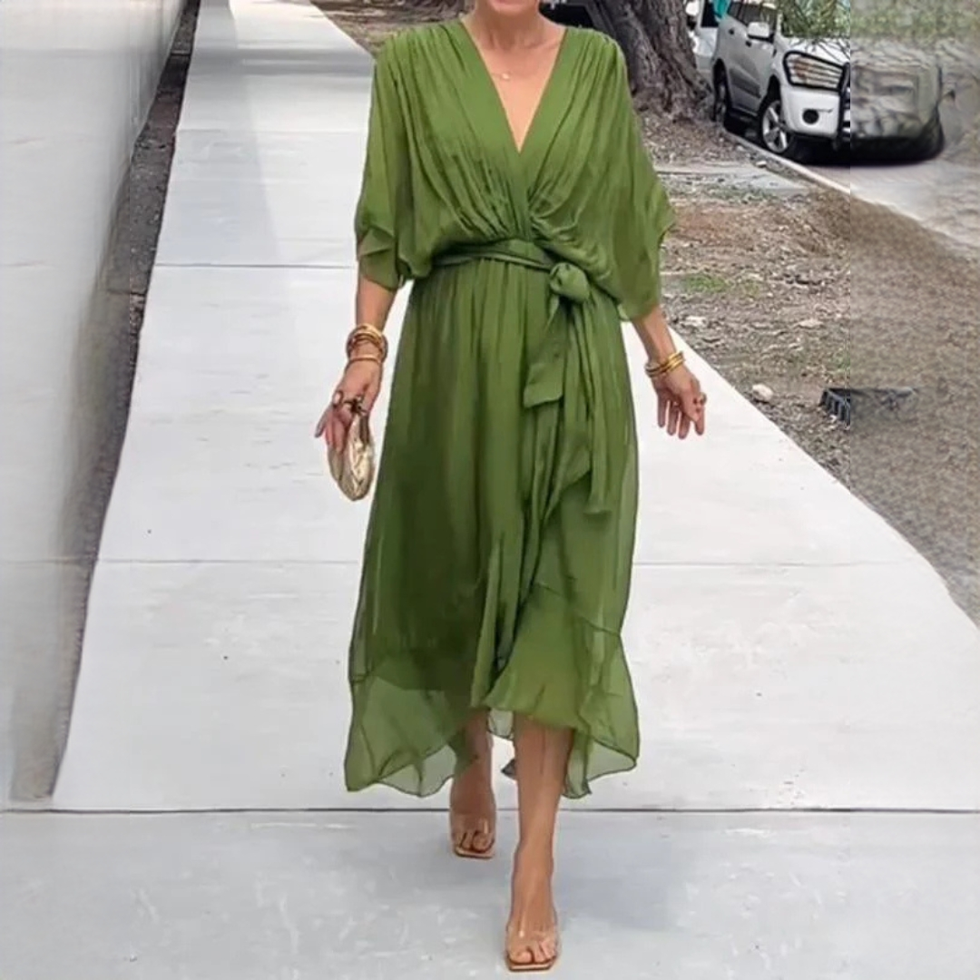 Demara - Elegantes Kleid mit V-Ausschnitt für Frauen