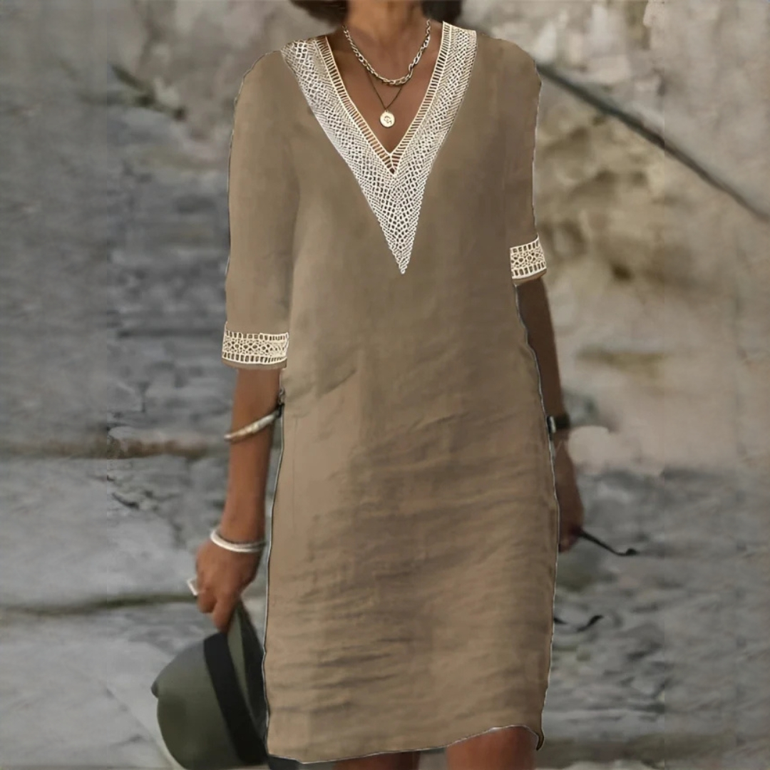 Mellisa - Elegantes Sommerkleid mit V-Ausschnitt für Damen