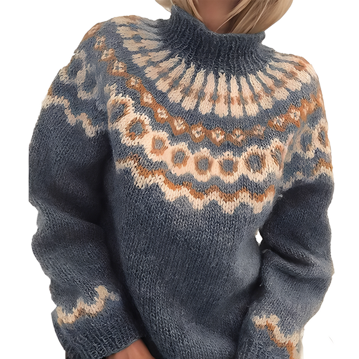 Charlee - Warmer, locker geschnittener Damen-Rollkragenpullover