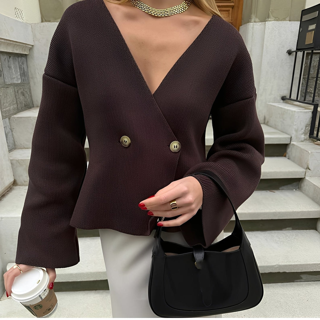 Anjelica - Eleganter, locker gestrickter Damen-Cardigan