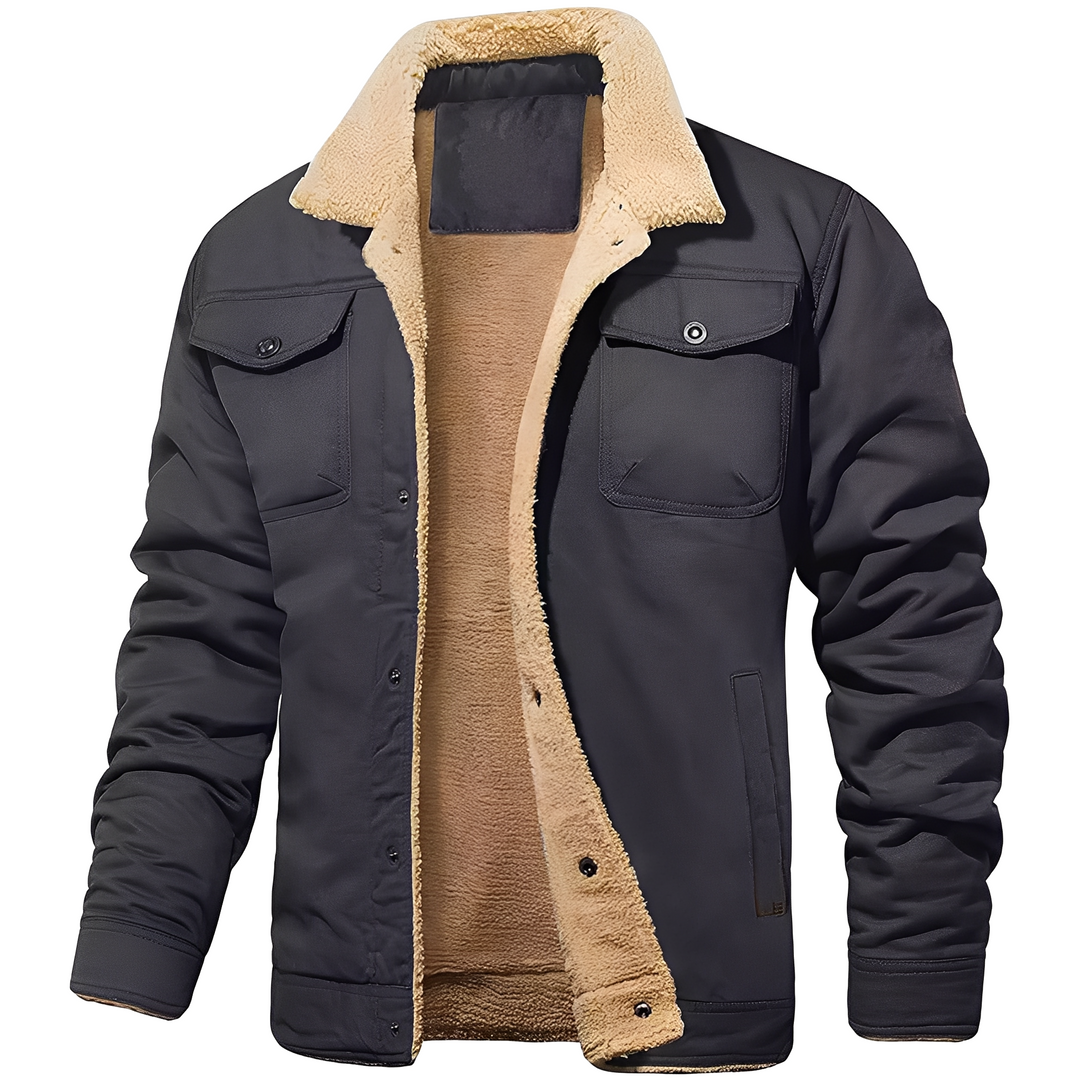 Dillon - Bequeme Fleece-Twill-Jacke für Herren