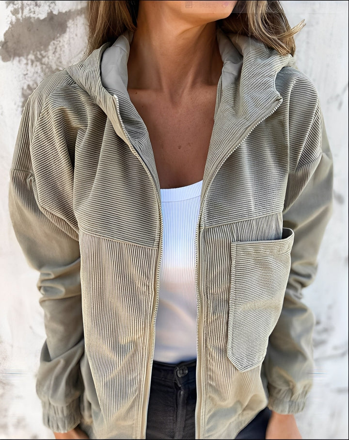 Gillian - Bequeme Cordjacke mit Kapuze für Frauen