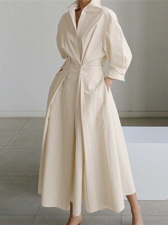 Mejie - Klassisches Hemdkleid mit Knöpfen