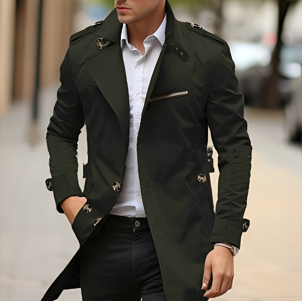Ansel - Schicker Herren-Trenchcoat mit Kragen