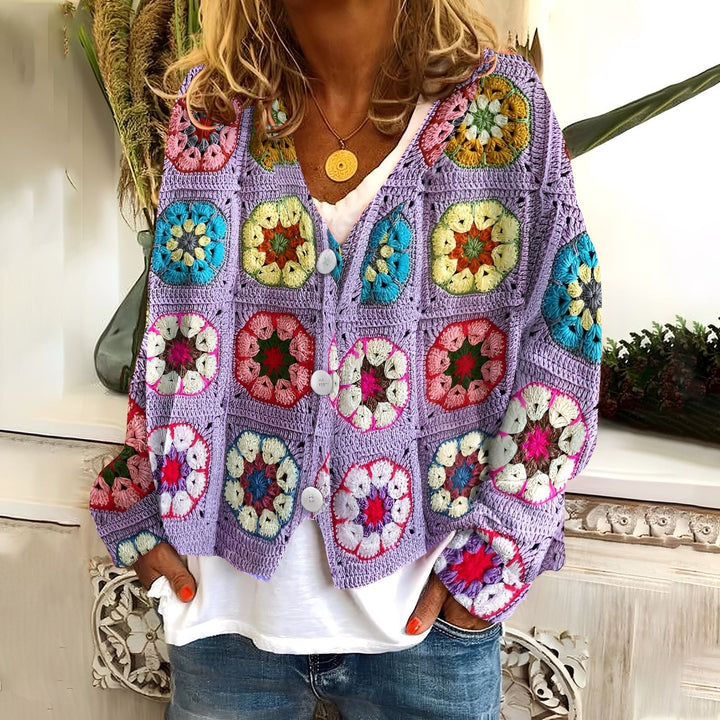 Nydia - Gemütlicher, weicher Damenpullover mit Muster