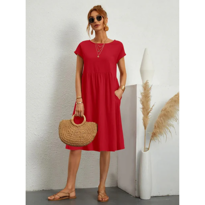 Menali - Kurzes Sommerkleid für Damen mit Midi-Länge