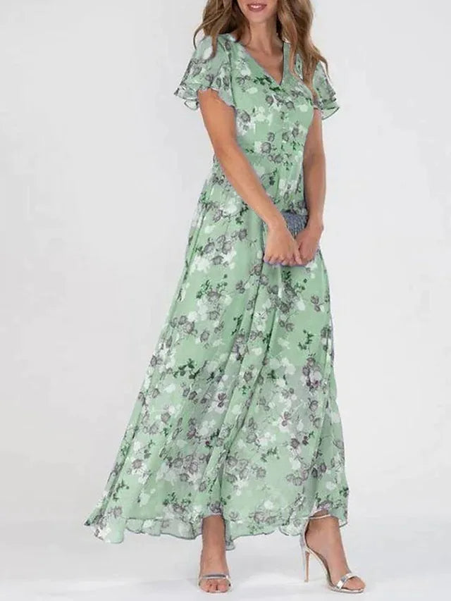 Vicky – Zeitlos schönes Maxi-Blumenkleid