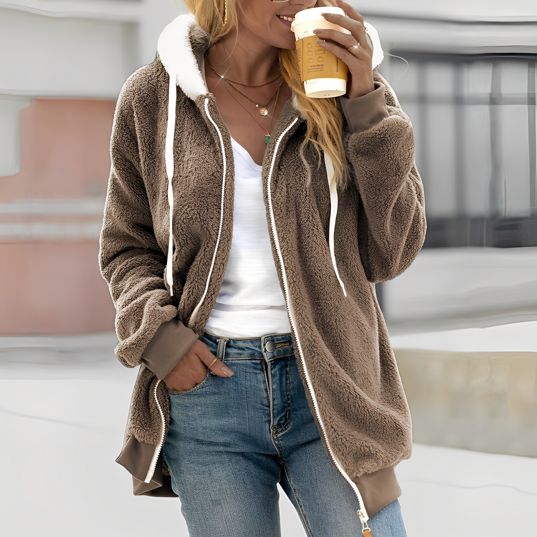 Rheanna - Damen Kapuzen-Fleecejacke für Gemütlichkeit