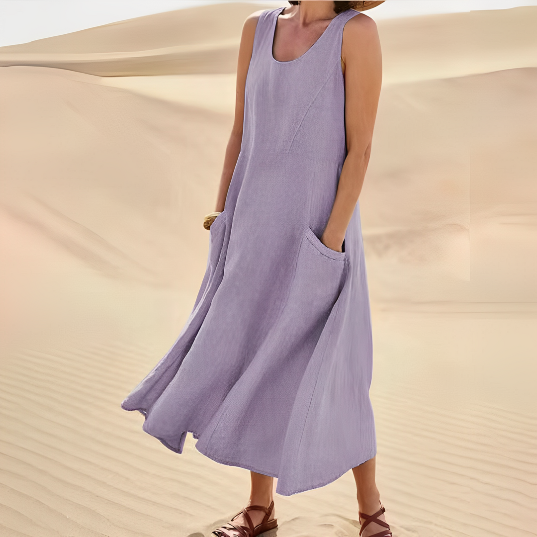 Melyssa - Elegantes, ärmelloses langes Damenkleid