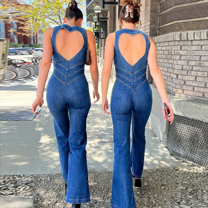 Suzanne - Ärmelloser Sommer-Jeans-Overall für Damen