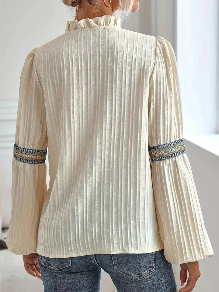Taylor – Elegantes Langarmshirt mit Aprikosen-Print