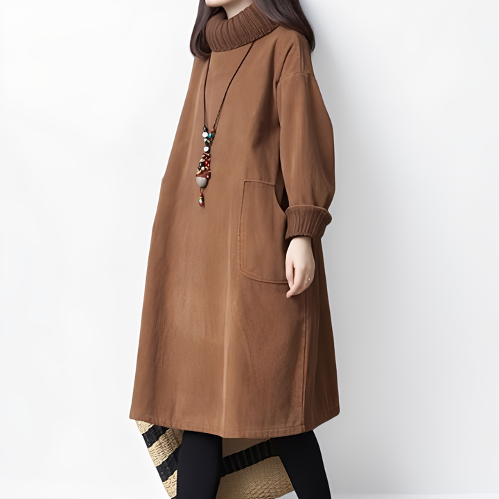 Elouise - Weites Cordkleid mit Taschen für Damen