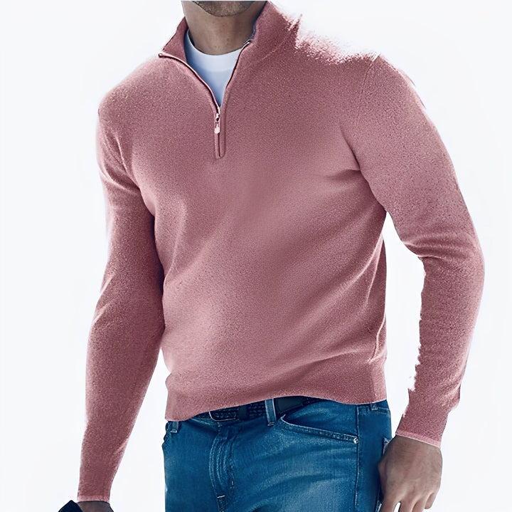 Nash - Herrenpullover mit lockerem Zipper