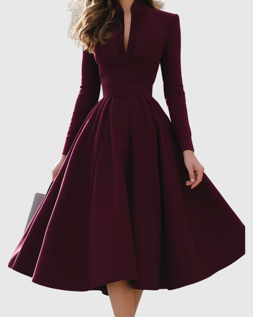 Isabeau – Elegantes Midi-Kleid mit tailliertem Schnitt